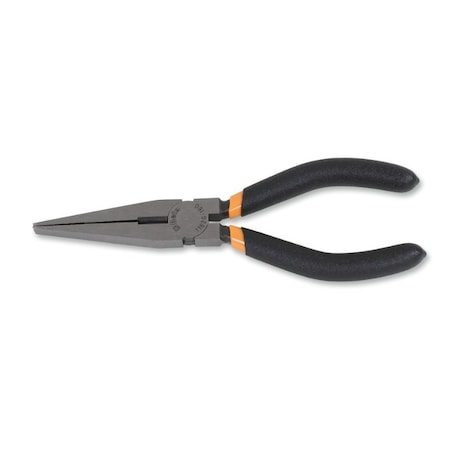 Beta 1162G Extra-Long Flat Knurled Nose Pliers, OAL 200mm, Slip-proof PVC Coated Handles 011620070